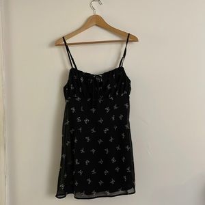Divided butterfly mini dress